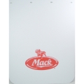 Mack Trucks 24" x 30" White Polyurethane Semi Truck Mud Flaps