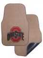 Ohio State Buckeyes 2pc Beige Universal Car Floor Mats