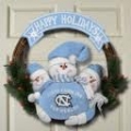 North Carolina Tar Heels 20" Team 3 Snowman Wreath
