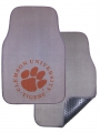 Clemson Tigers 2pc Grey Universal Car Floor Mats