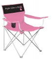 "Fight Like A Girl" Breast Cancer Awareness Pink Ribbon Tailgate Chair