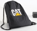 Caterpillar CAT Black Nylon 13" x 16" Drawstring Backpack