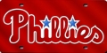 Philadelphia Phillies Laser Cut/Mirrored Blue License Plate