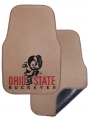 Ohio State Buckeyes "Brutus" 2pc Beige Universal Car Floor Mats