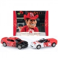 Nebraska Cornhuskers 1:64 2007 Home & Road Dodge Charger/Corvette 2 Pack with Card