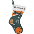 Miami Hurricanes 17" Color Block Christmas Stocking