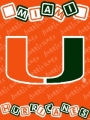 Miami Hurricanes Triple 36" x 48" Woven Baby Throw Blanket