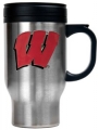Wisconsin Badgers Stainless Steel Travel Mug