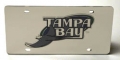 Tampa Bay Rays Laser Cut/Mirrored Silver License Plate