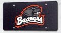 Oregon State Beavers Black Laser Cut/Mirrored License Plate