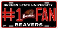 Oregon State Beavers #1 Fan Aluminum License Plate