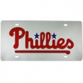 Philadelphia Phillies Laser Cut/Mirrored Silver License Plate