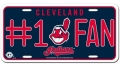 Cleveland Indians #1 Fan Aluminum License Plate