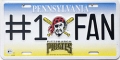 Pittsburgh Pirates #1 Fan Aluminum License Plate