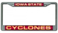 Iowa State Cyclones Laser Cut Chrome License Plate Frame
