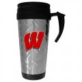Wisconsin Badgers NCAA Diamond Plate Travel Mug