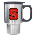 NC State Wolfpack Stainless Steel Travel Mug w/ Handle