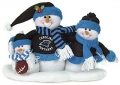 Carolina Panthers NFL Table Top Football Snowman Family