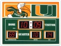 Miami Hurricanes NCAA LED Game Room Scoreboard