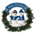Conneticut Huskies 20" Team Snowman Wreath