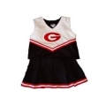 Georgia Bulldogs NCAA College Youth Black/White Cheerleading Outfits-FREE SHIPPING