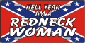 "Hell Yeah, I'm a Redneck Woman" Rebel Flag Aluminum License Plate