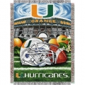 Miami Hurricanes Woven Tapestry 48" x 60" Home Field Advantage NCAA Throw Blanket
