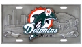 Miami Dolphins NFL 3D Pewter License Plate