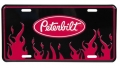 Peterbilt Motors Trucking Aluminum Flames License Plate-FREE SHIPPING