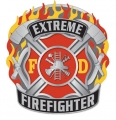 American Extreme FireFighter Flames Hitch Cover