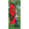 Louisville Cardinals NCAA Applique & Embroidered 102" x 30" Tall Team Flag