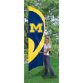 Michigan Wolverines NCAA Applique & Embroidered 102" x 30" Tall Team Flag
