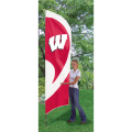 Wisconsin Badgers NCAA Applique & Embroidered 102" x 30" Tall Team Flag