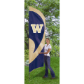 Washington Huskies NCAA Applique & Embroidered 102" x 30" Tall Team Flag