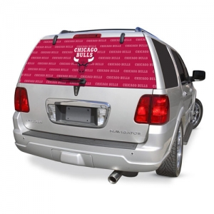 Chicago Bulls NBA Logo ""Rearz"" Back Windshield Covering by Glass Tatz
