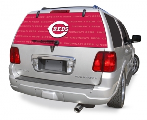 Cincinnati Reds MLB Logo ""Rearz"" Back Windshield Covering by Glass Tatz