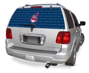 Cleveland Indians MLB Logo ""Rearz"" Back Windshield Covering by Glass Tatz