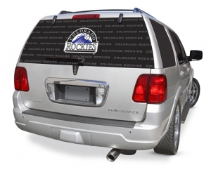 Colorado Rockies MLB Logo ""Rearz"" Back Windshield Covering by Glass Tatz
