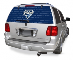 San Diego Padres MLB Logo ""Rearz"" Back Windshield Decal