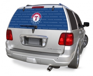 Texas Rangers MLB Logo ""Rearz"" Back Windshield Decal