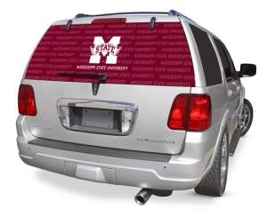 Mississippi State Bulldogs Glass Tatz NCAA Logo ""Rearz"" Back Windshield Graphic/Decal