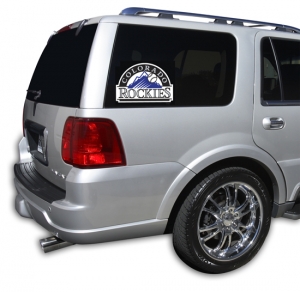 Colorado Rockies MLB Logo ""Cutz"" One Way Glass Covering by Glass Tatz