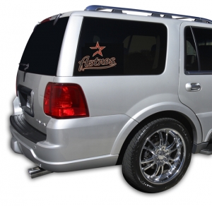 Houston Astros MLB Logo ""Cutz"" One Way Glass Covering by Glass Tatz