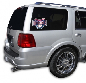 Washington Nationals MLB Logo ""Cutz"" One Way Glass Covering by Glass Tatz