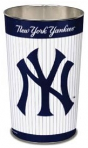 New York Yankees MLB 15" Pinstripe Tapered Wastebasket