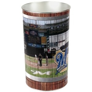 Milwaukee Brewers MLB 15" Tapered Wastebasket