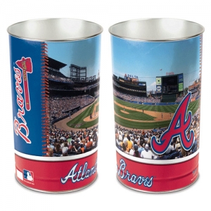 Atlanta Braves MLB 15" Tapered Wastebasket