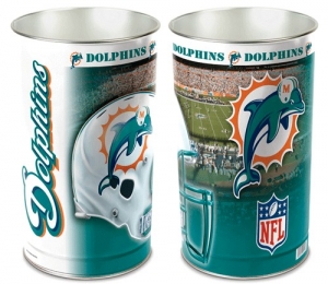 Miami Dolphins NFL 15" Tapered Wastebasket