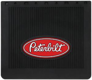 Peterbilt Trucks 16" x 14" OEM Ribbed Front Fender 1/4" Thick Black Mud Flaps-Pair