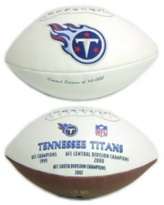 Tennessee Titans Embroidered Signature Series Football